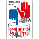 3545 - Cartello obbligo imballaggi rifiuti nel