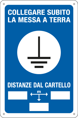 7611 - Cartello collegare subito la messa a terra