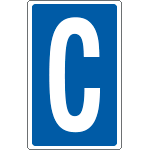 8913 - Cartello lettera C per contrassegnare