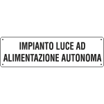 121709K - Cartello ausiliare imp.luce aliment.auton.