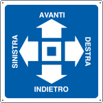 15173Z - Cartello informazione indietro avanti sinistra destra