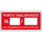 16210W - Cartello antincendio "porta tagliafuoco n.2