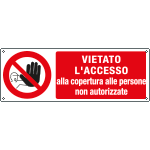 18121K - Cartello vietato accedere alla copertura a persone