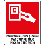 20147X - Cartello interruttore elettrico generale manovrare