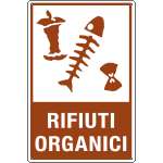3509S - etichetta autoadesiva rifiuti"RIFIUTI ORGANICI"