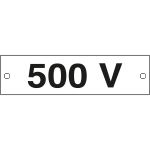 49111C - Cartello alluminio 500 VOLT