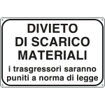5651H - Cartello alluminio divieto scarico i trasgressori