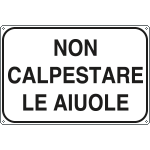 5653H - Cartello alluminio non calpestare le aiuole