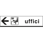 6807L - Cartello alluminio UFFICI sinistra
