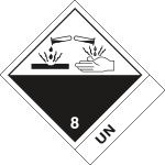 8206L - etichetta 100x120 CORROSIVE UN