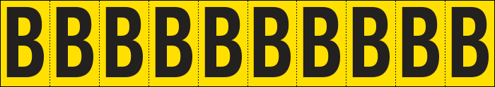 904B - Foglio n.10 etichette adesive G/N lettera B