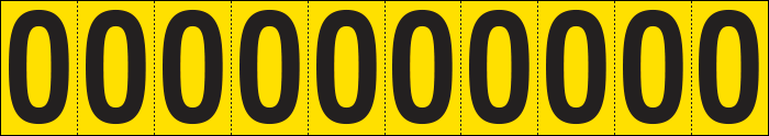 904O - Foglio n.10 etichette adesive G/N lettera O