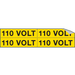 9104B - Foglio n. 4 etichette adesive 110 VOLT