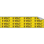 9129C - Foglio n.16 etichette adesive 9 VOLT