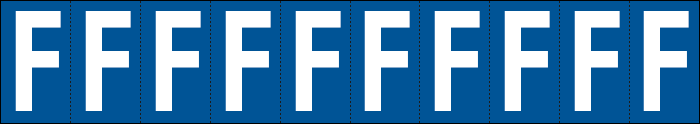 924F - Foglio n.10 etichette adesive B/B lettera F