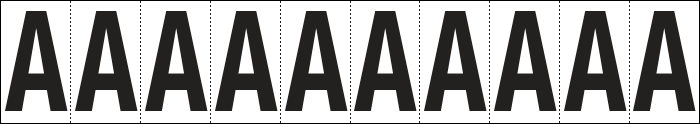 934A - Foglio n.10 etichette adesive B/N lettera A
