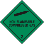9448J - Etichetta adesiva NON FLAMMABLE COMPR.GAS (2)