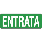 9601AG - Foglio n. 1 etichette adesive fondo verde ENTRATA