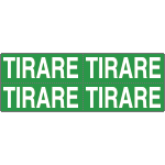 9603BG - Foglio n. 4 etichette adesive fondo verde TIRARE