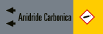 99A891NBS - foglio da 5 etichette fondo grigio"ANIDRIDE CARBONICA"sinistra