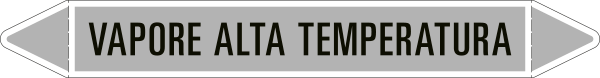 99C570B - foglio da 5 etichette autoadesive con frecce+simb VAPORE ALTA TEMPER.