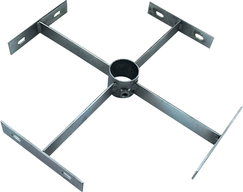 CUEKIT48 - kit staffe x palo mm48+ bulloni x montaggio 4 tabelle scat.non incluse