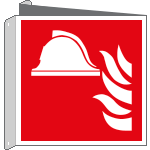 E15111BIY - cartello bifacciale attrezzature antincendio EN ISO 7010