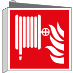 E15115BIX - Cartello bifacciale naspo solo simbolo EN ISO 7010