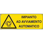 E1703KS - Etichetta autoadesiva "impianto ad avviamento automatico"