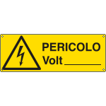 E17129K - Cartello pericolo Volt....... EN ISO 7010