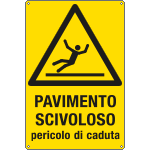 E1759Y - Cartello pavimento scivoloso pericolo caduta EN ISO 7010