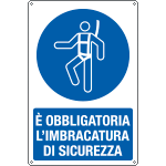 E1907X - Cartello obbligo cintura di sicurezza EN ISO 7010