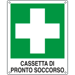 E20114X - Cartello emergenza cassetta pronto soccorso simbolo+testo EN ISO 7010