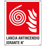 E20177Y - Cartello LANCIA ANTINCENDIO IDRANTE N.