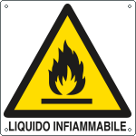 E400202X - Cartello pericolo liquido infiammabile EN ISO 7010