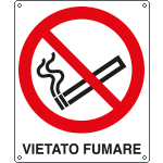 E610101X - Cartello divieto vietato fumare EN ISO 7010