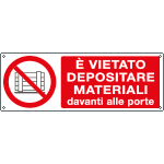 EEF18021K - cartello autoadesivo EasyFix depositare materiali davanti..EN ISO 7010