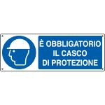 EEF1902K - cartello autoadesivo EasyFix obbligo casco di protezione EN ISO 7010