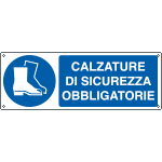 EEF1905K - cartello autoadesivo EasyFix obbligo calzature sicurezza EN ISO 7010