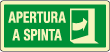 EL16143WP - cartello PVC apertura a spinta destra  EN ISO 7010