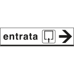 FA6804D - Cartello scatolato ENTRATA destra