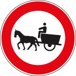 FAR260053 - Disco rifr NF53 TRANS VIETATO VEICOLI TRAZIONE ANIMALE