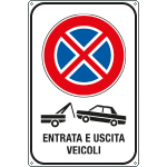 FAR5639Y - Cartello ENTRATA USCITA VEICOLI