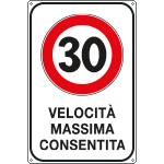 FLR5601/30Z - Cartello VELOCITA' MASSIMA  30 KM/H