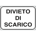 R5650J - Cartello Divieto di scarico