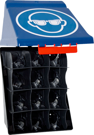 SBB31 - Custodia per 12 paia di occhiali coperchio ABS colore blu