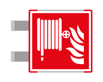 SEME15115BGC - segnaletica all.Metal profilo ROSSO bifac.Lancia Antincendio ENISO7010