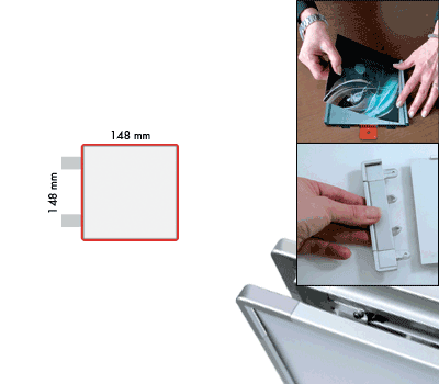 SEMS1515BR - segnale alluminio METALSIGN a bandiera bifacciale colore ROSSO