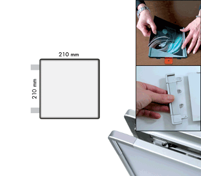SEMS2121BN - segnale alluminio METALSIGN a bandiera bifacciale colore ANTRACITE