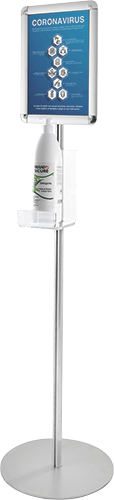 SMET02 - Struttura porta dispenser con base d 300mm h 1400mm e cornice a scatto